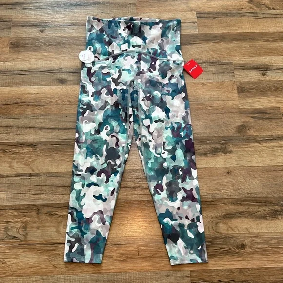 SPANX BOTTY BOOST ACTIVE 7/8 LEGGINGS WOMEN Sz MD CAMOUFLAGE NEW - Picture 1 of 12